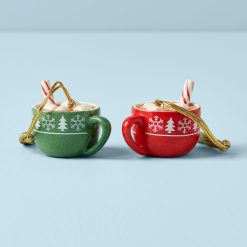 Alternative view of Lenox Heritage Lenox Heritage Personalized Hot Cocoa 2-Piece Ornament Set
