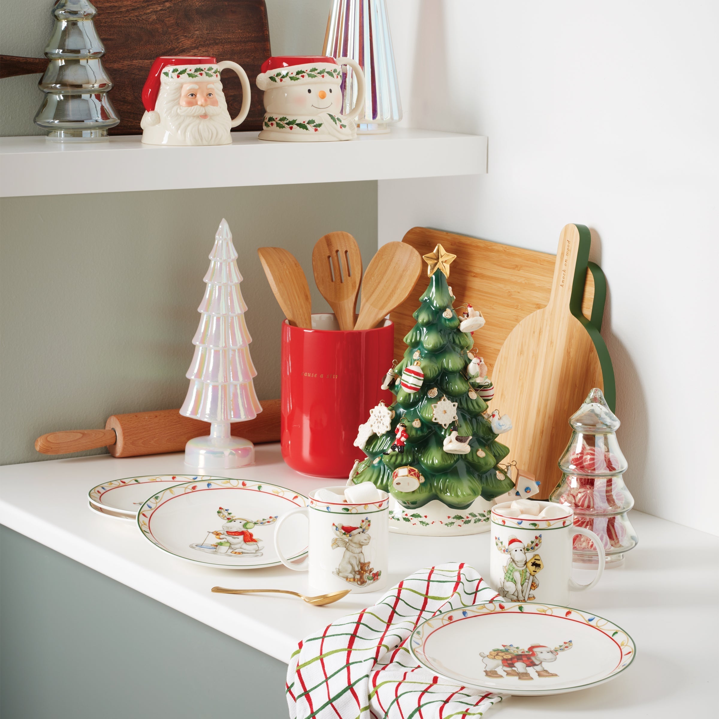 Lenox Heritage Lenox Heritage Merry Marcel Moose Mugs, Set of 4 - Image 2