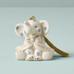 Lenox Heritage Lenox Heritage Personalized Blue Elephant Ornament