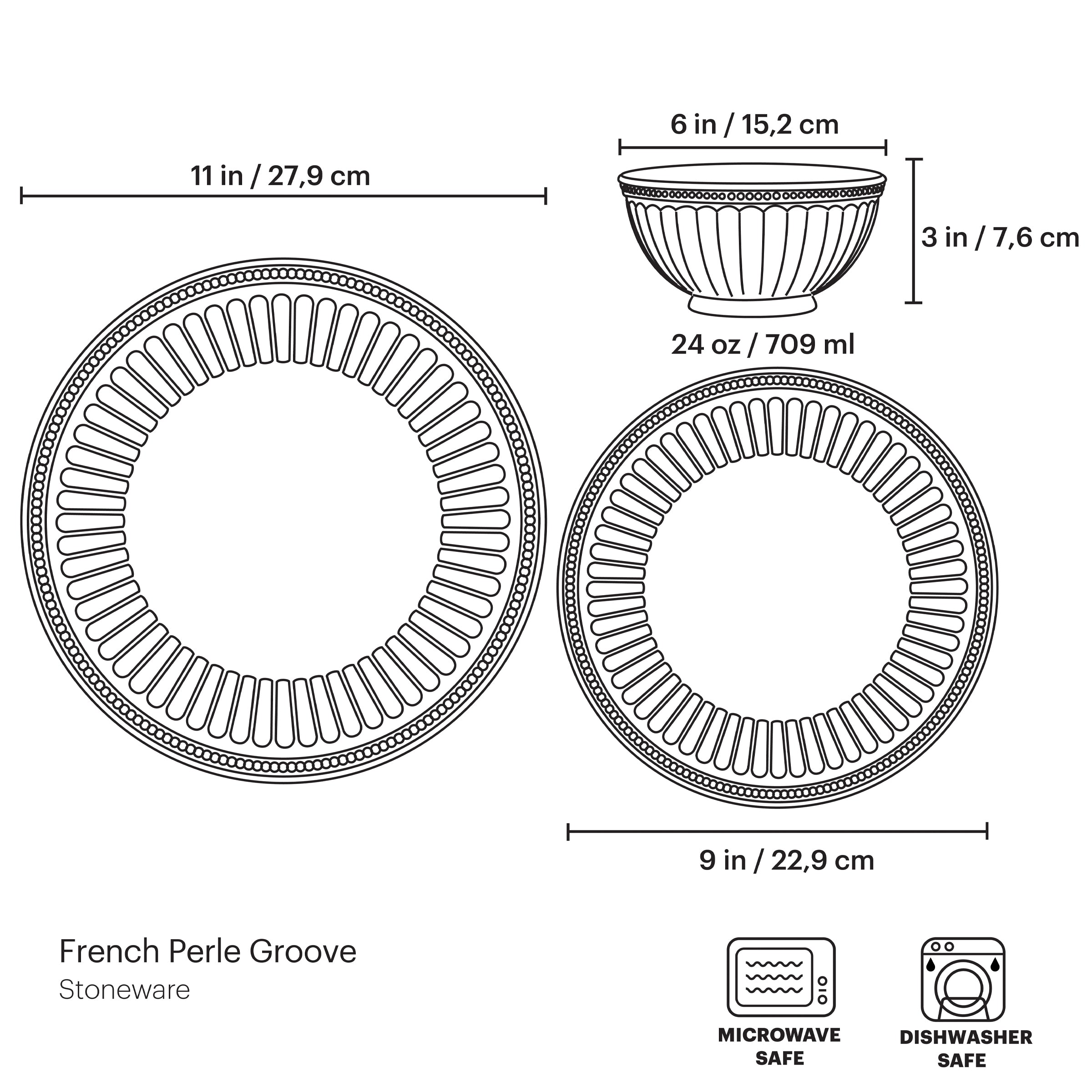 Lenox Heritage Lenox Heritage French Perle Groove Ice Blue 12-Piece Place Setting - Image 8