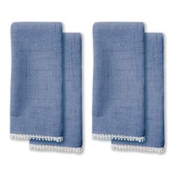 Alternative view of Lenox Heritage Lenox Heritage French Perle Periwinkle 19x19 Napkins, Set of 4