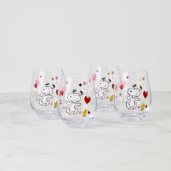 Lenox Heritage Lenox Heritage Snoopy Valentine's Day Tumblers, Set of 4
