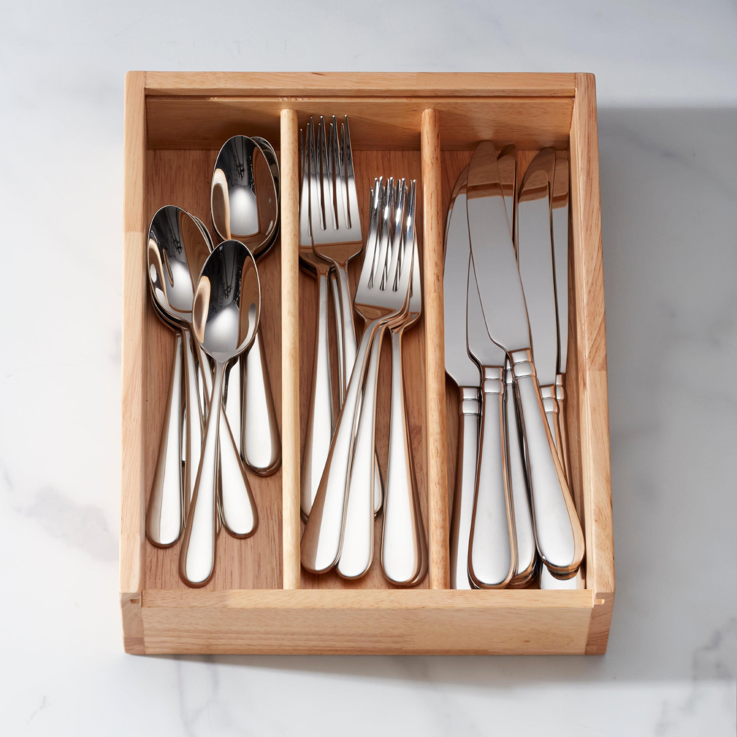 Lenox Heritage Lenox Heritage Studio 1414 Mirror 24 Piece Flatware Set with Caddy - Image 7