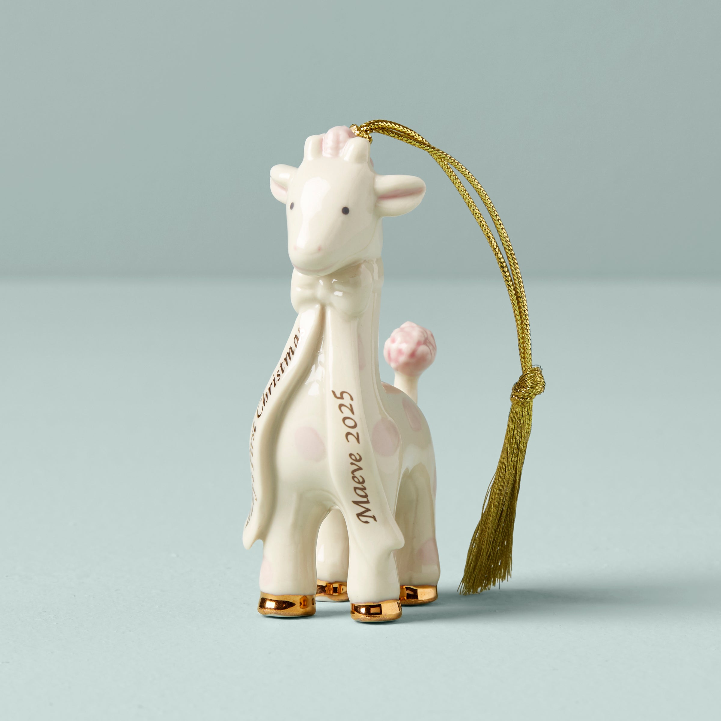 Lenox Heritage Lenox Heritage Personalized Baby's Pink Giraffe Ornament