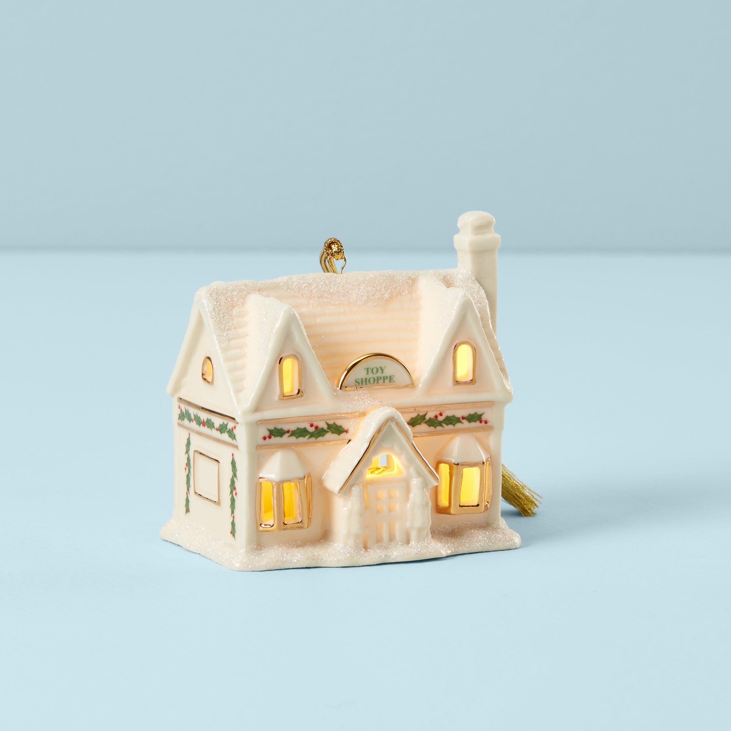Lenox Heritage Lenox Heritage Christmas Village Toy Shop Lit Ornament