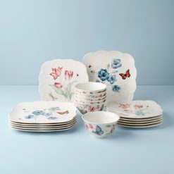 Lenox Heritage Lenox Heritage Butterfly Meadow Square 18-Piece Dinnerware Set