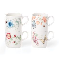 Lenox Heritage Lenox Heritage Butterfly Meadow Stacking Mugs - Set of 4