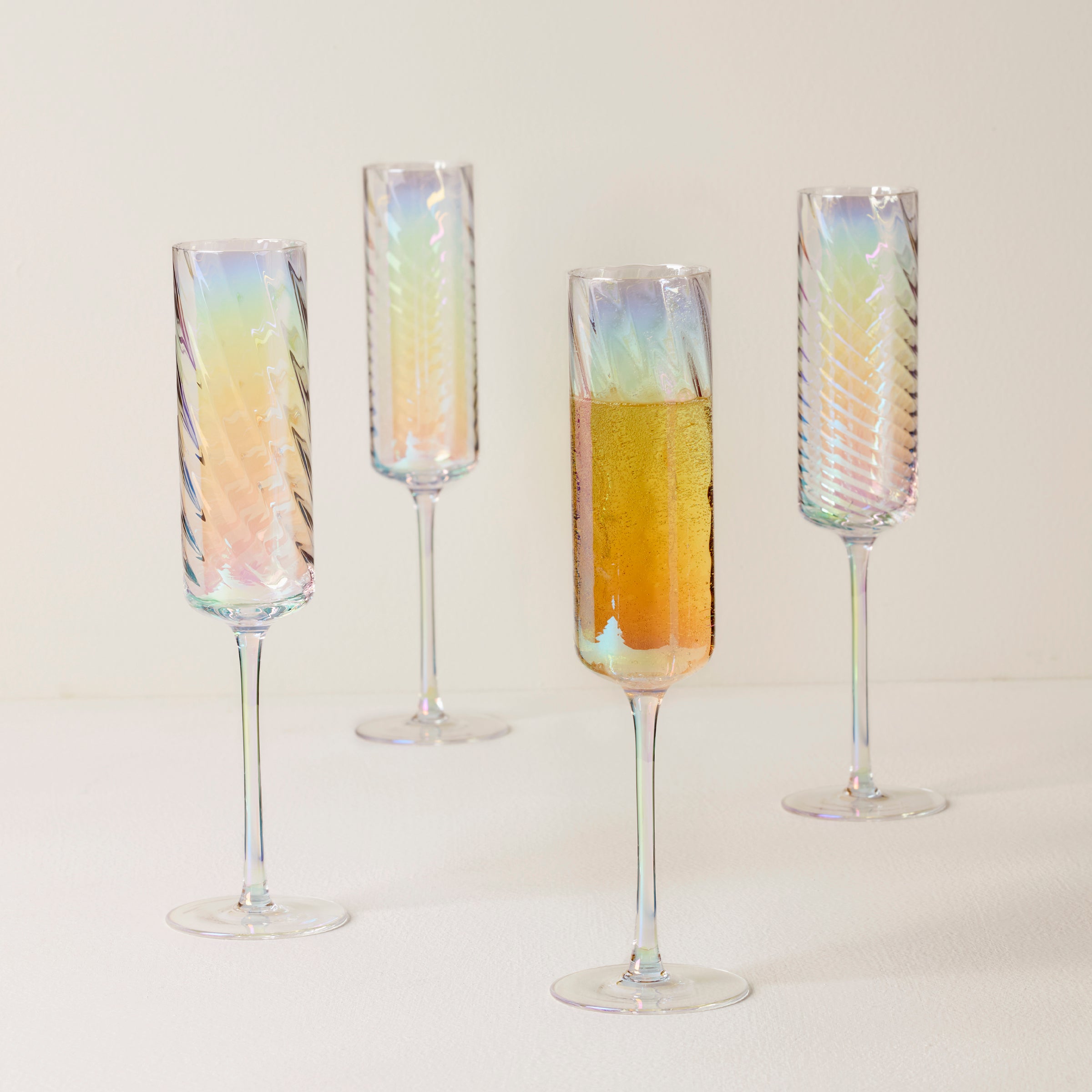 Lenox Heritage Lenox Heritage Tuscany Classics Iridescent Flute Glasses, Set of 4 - Image 2