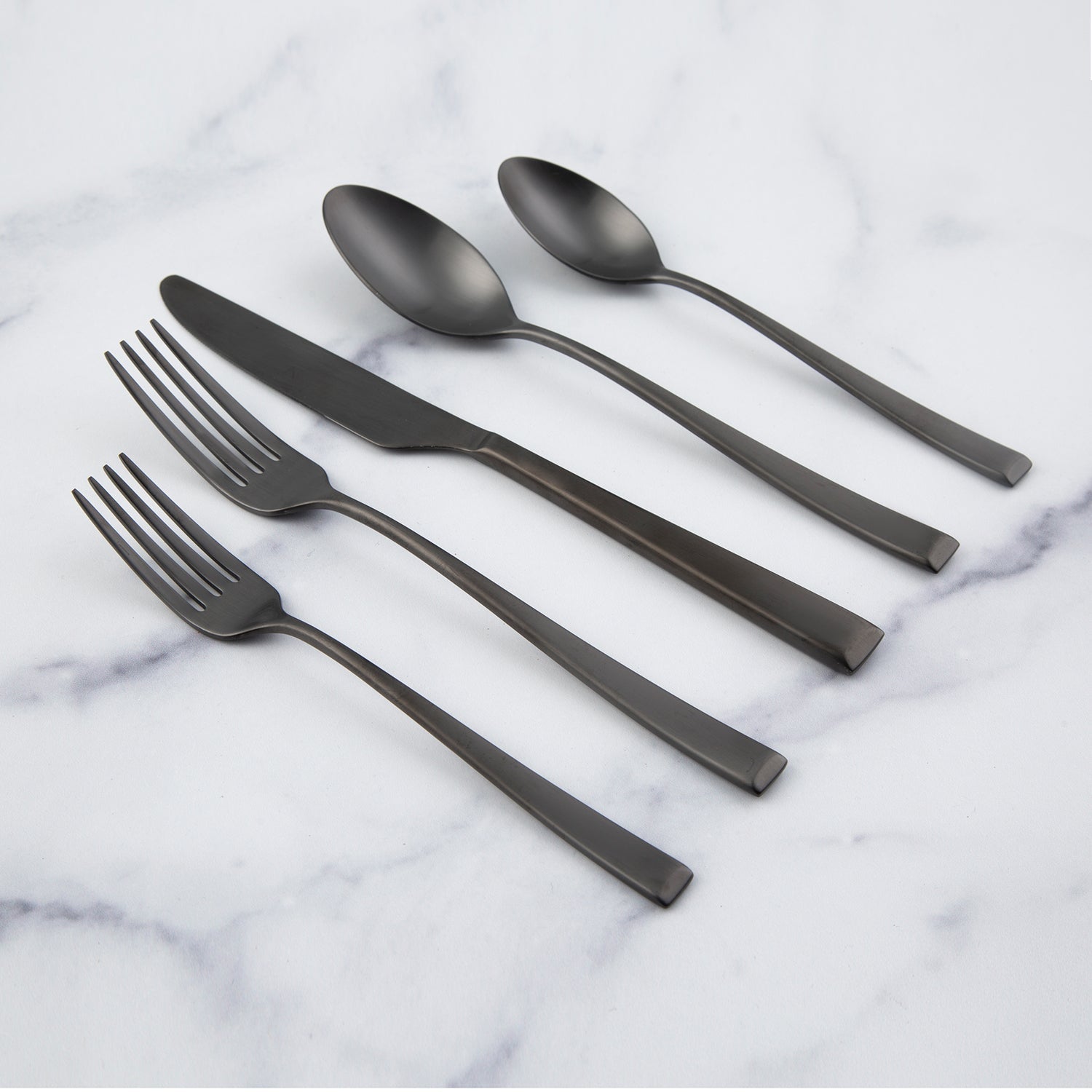 Lenox Heritage Lenox Heritage Marlise Black Satin 20-Piece Flatware Set - Image 3