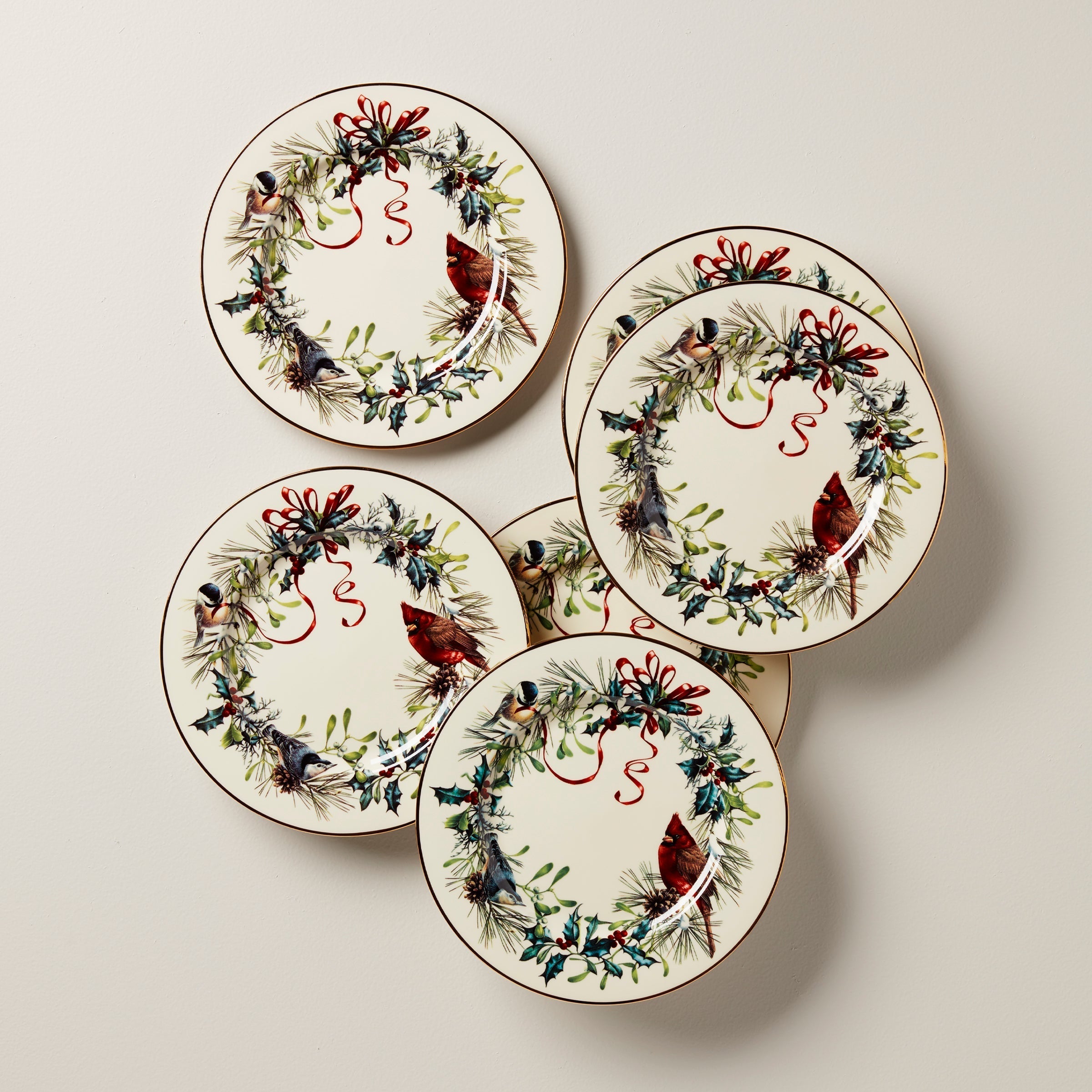 Lenox Heritage Lenox Heritage Winter Greetings Salad Plates, Set of 6