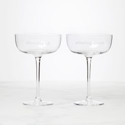 Lenox Heritage Lenox Heritage Winding Down & Cheering Up Coupe Glasses, Set of 2