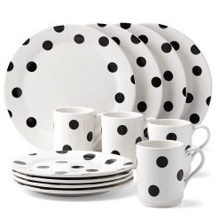 Lenox Heritage Lenox Heritage Deco Dot 12-Piece Dinnerware Set