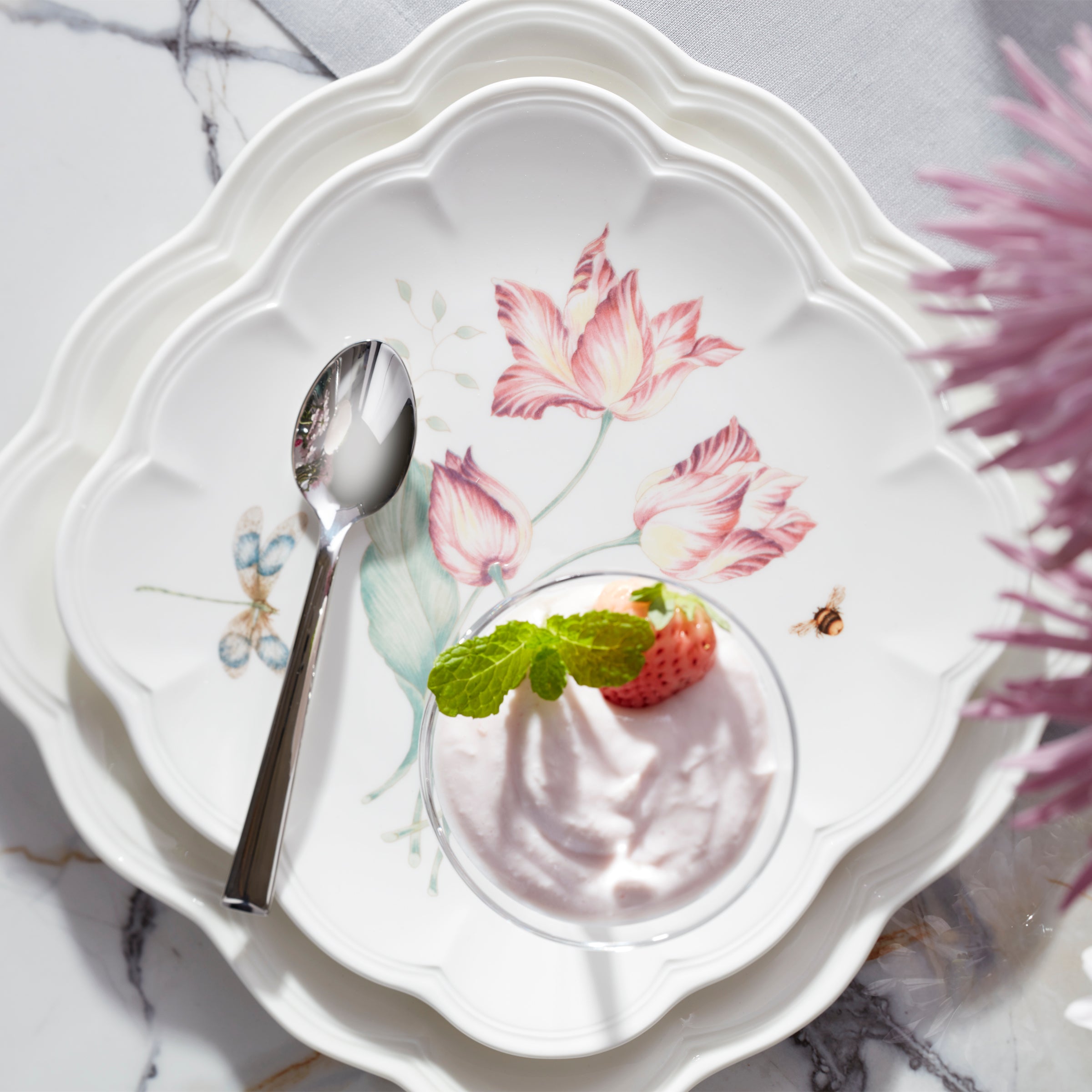 Lenox Heritage Lenox Heritage Butterfly Meadow Square 18-Piece Dinnerware Set - Image 4