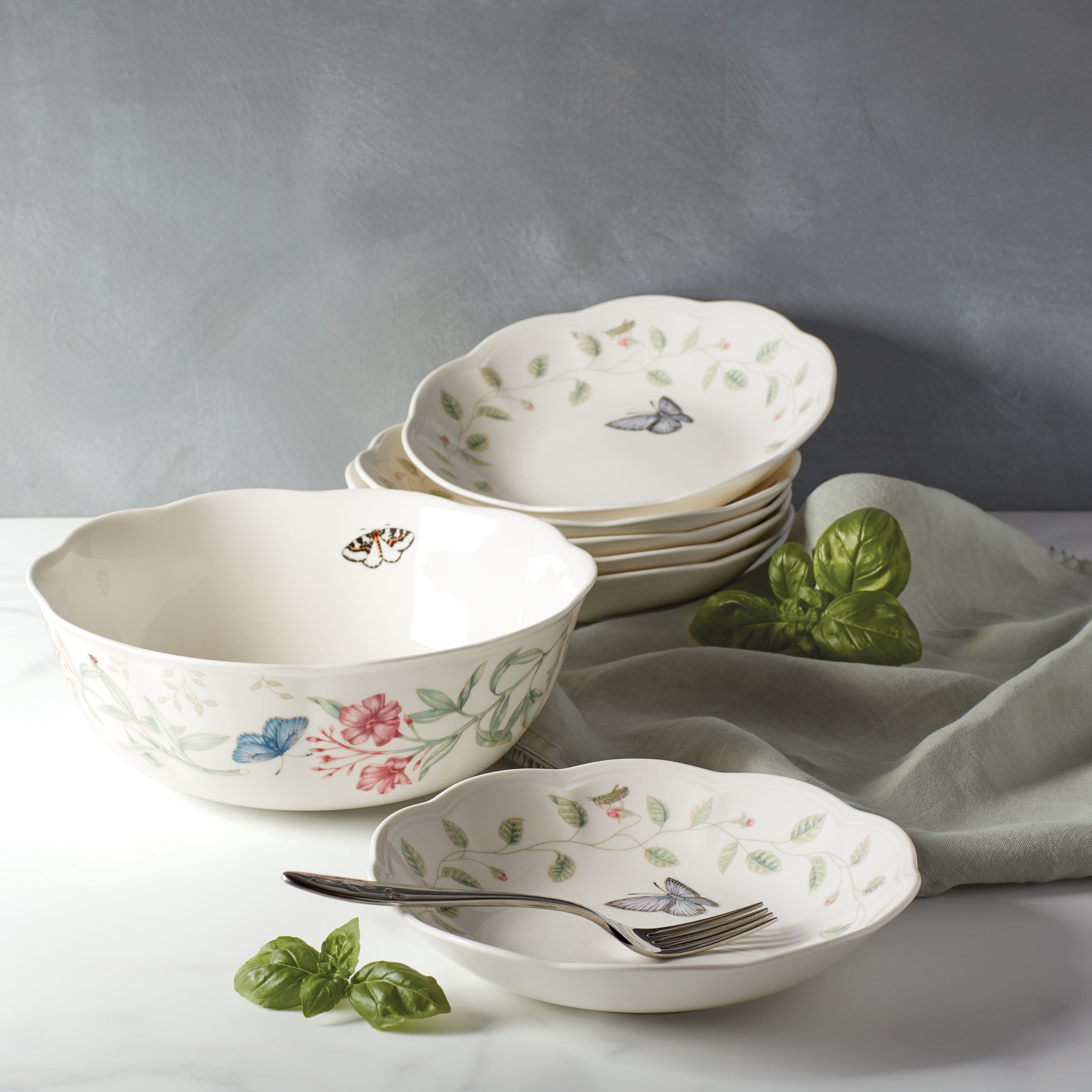 Lenox Heritage Lenox Heritage Butterfly Meadow 7-Piece Bowl Set - Image 2
