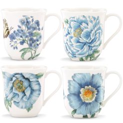 Alternative view of Lenox Heritage Lenox Heritage Butterfly Meadow Blue Mugs, Set of 4