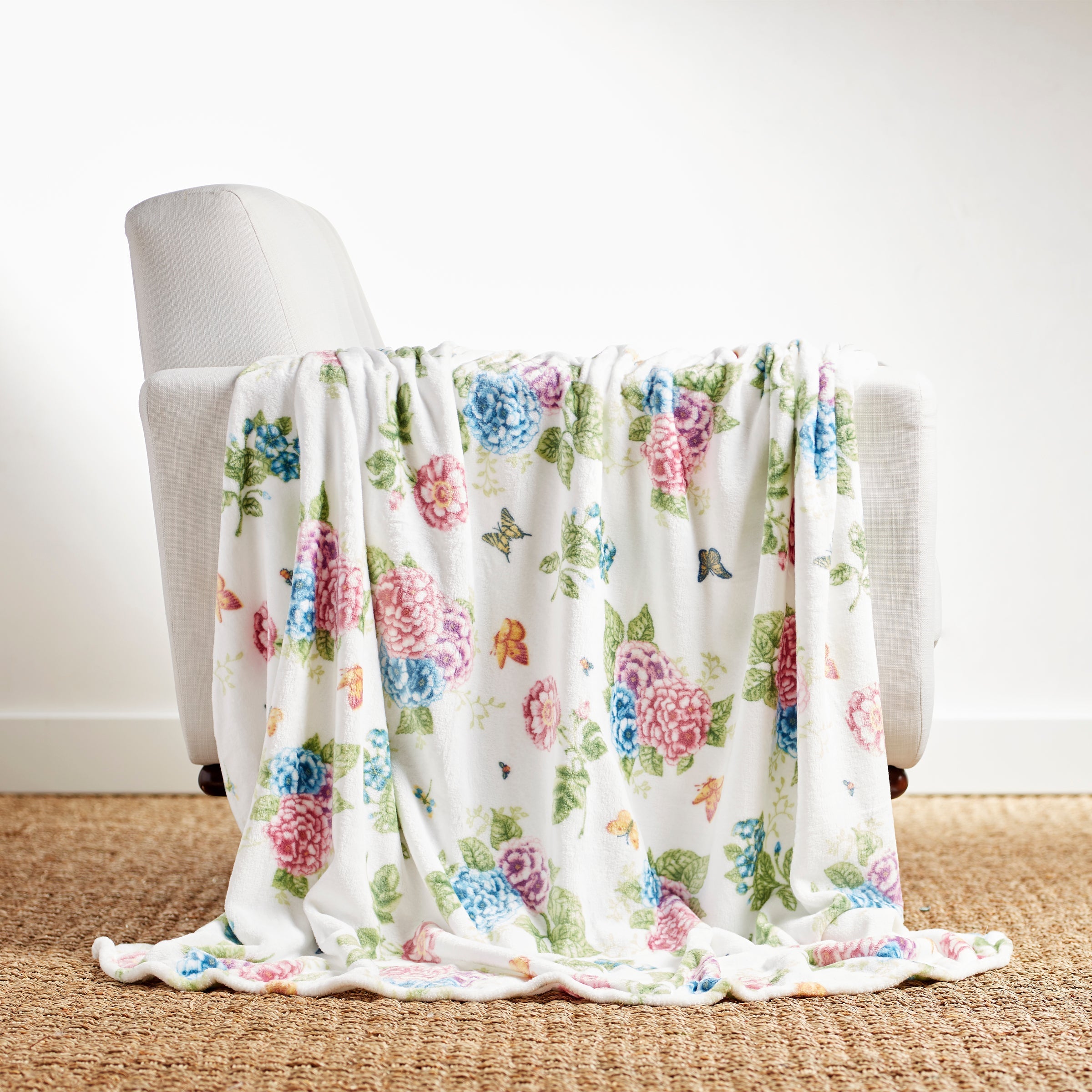 Lenox Heritage Lenox Heritage Butterfly Meadow Hydrangea Throw Blanket - Image 7