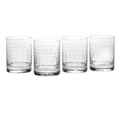 Lenox Heritage Lenox Heritage Tempo Crystal Double Old Fashion Glasses, Set of 4