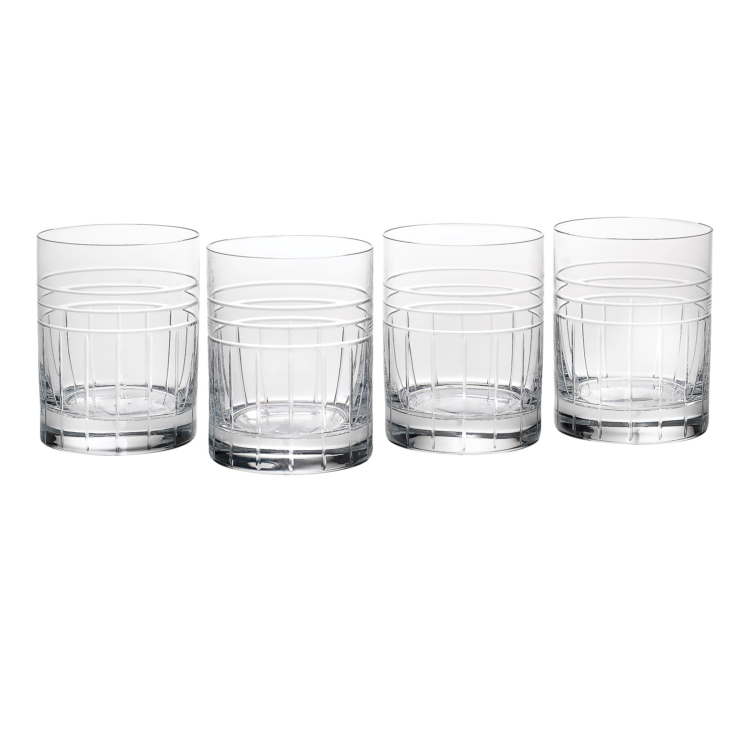 Lenox Heritage Lenox Heritage Tempo Crystal Double Old Fashion Glasses, Set of 4