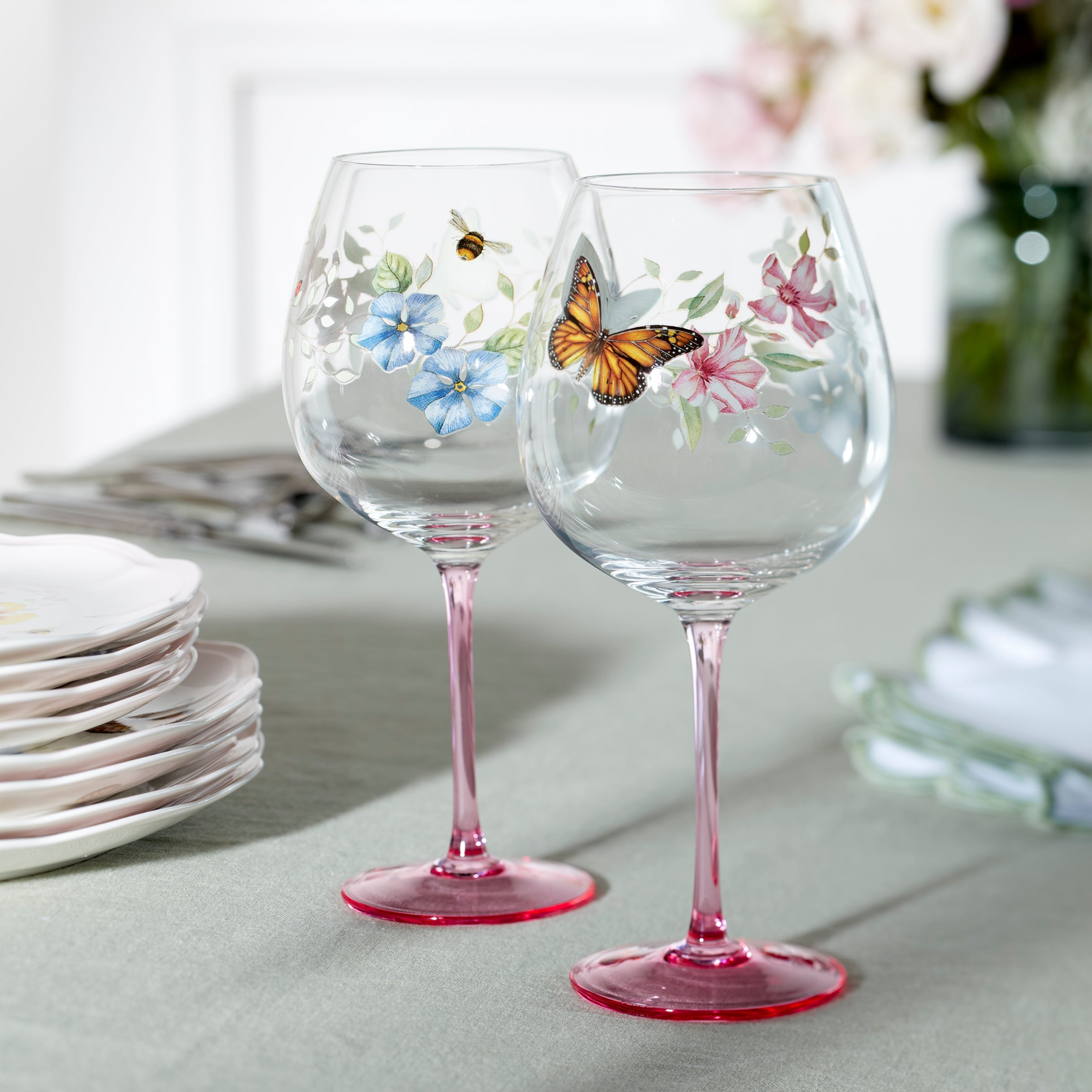 Lenox Heritage Lenox Heritage Butterfly Meadow Pink Decal Balloon, Set of 4 - Image 2