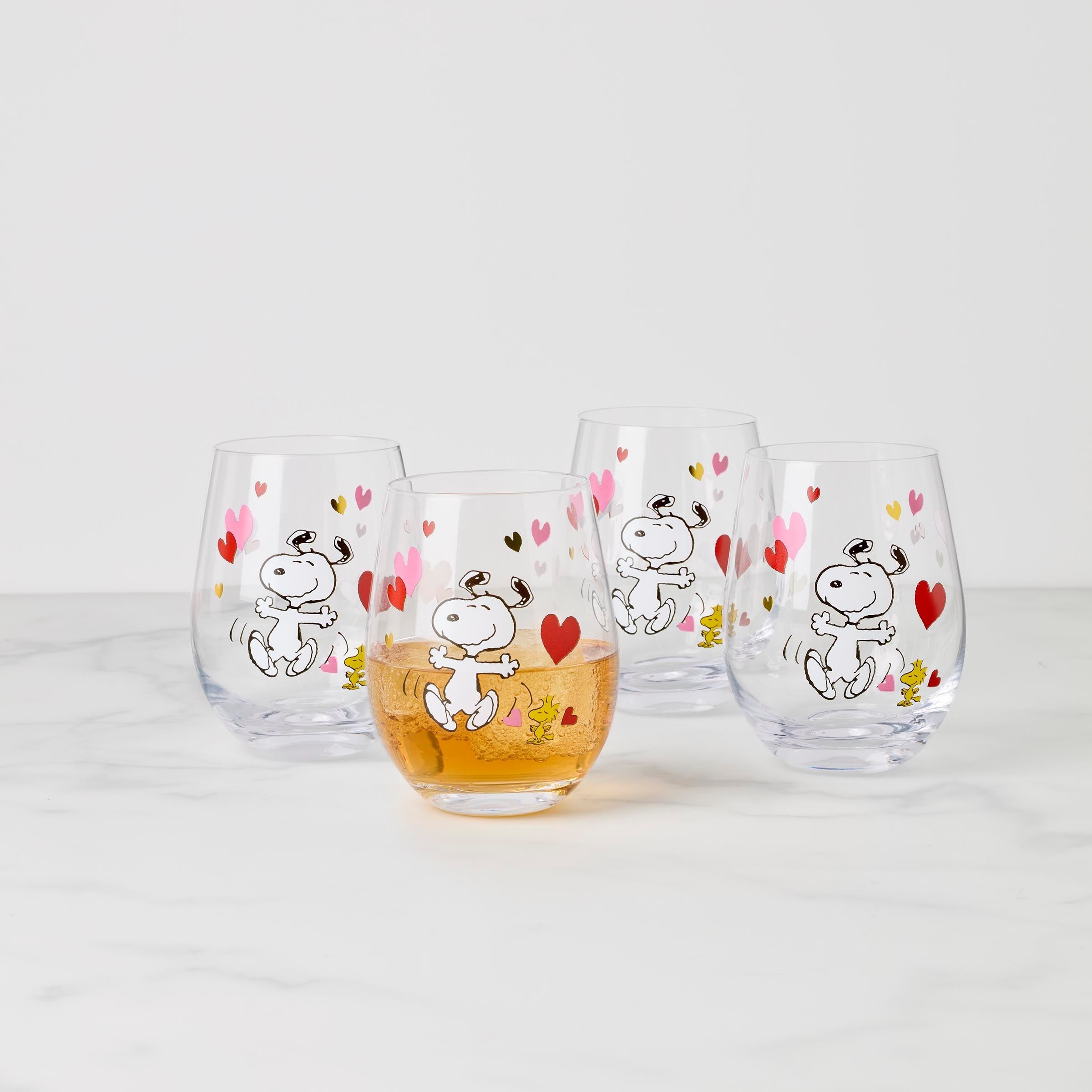 Lenox Heritage Lenox Heritage Snoopy Valentine's Day Tumblers, Set of 4 - Image 2