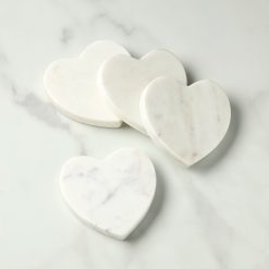 Lenox Heritage Lenox Heritage White Marble Heart Coasters, Set of 4