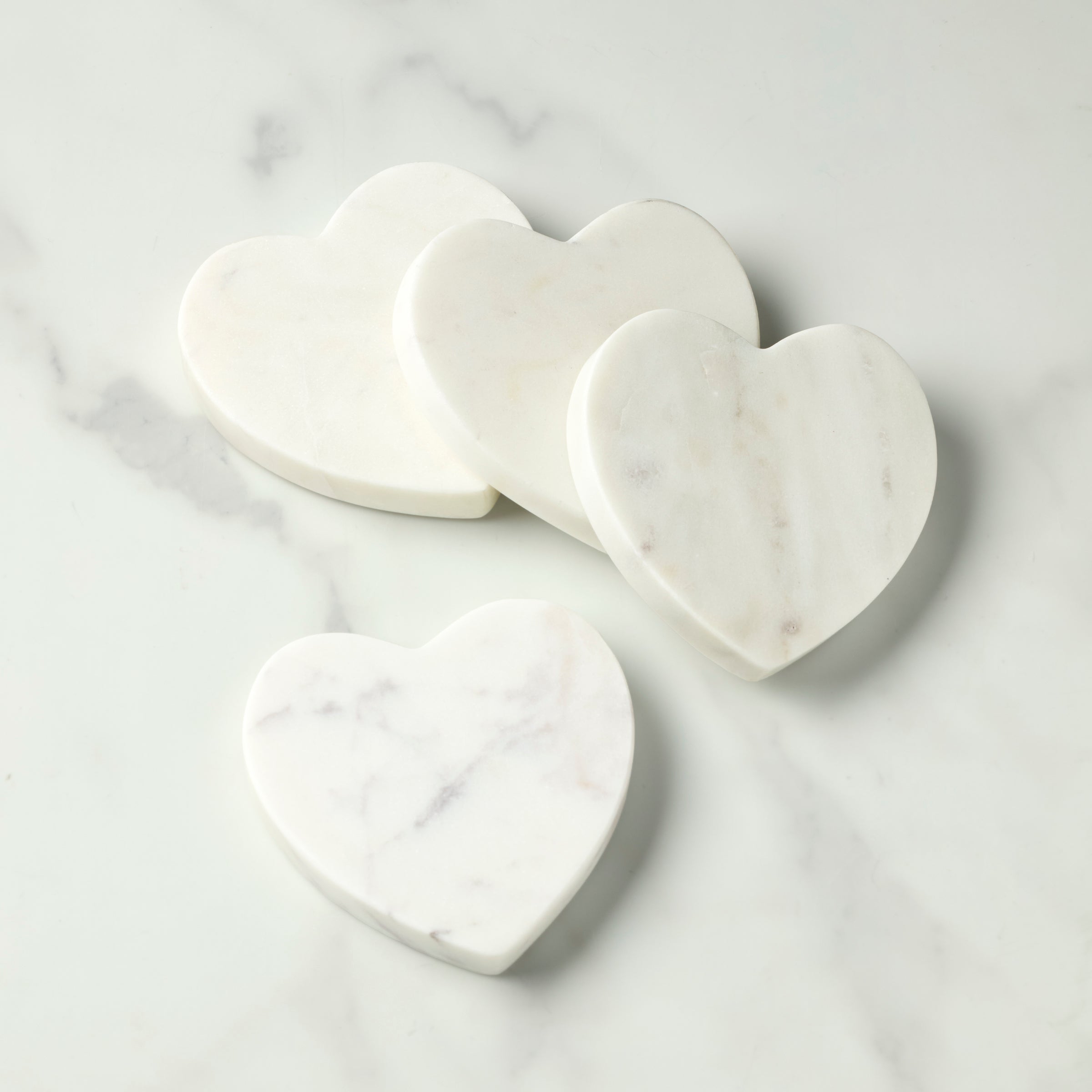 Lenox Heritage Lenox Heritage White Marble Heart Coasters, Set of 4