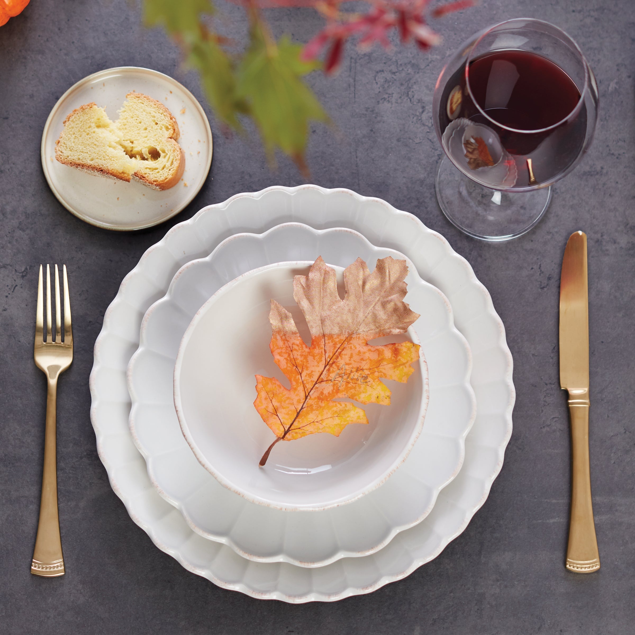 Lenox Heritage Lenox Heritage French Perle Scallop White 24-Piece Dinnerware Set - Image 3