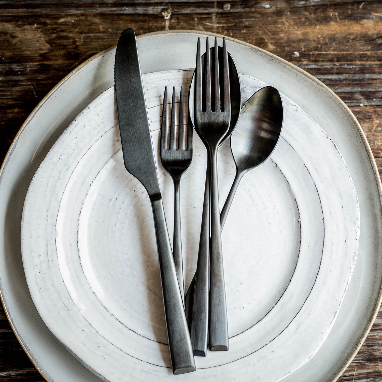 Lenox Heritage Lenox Heritage Marlise Black Satin 20-Piece Flatware Set - Image 6