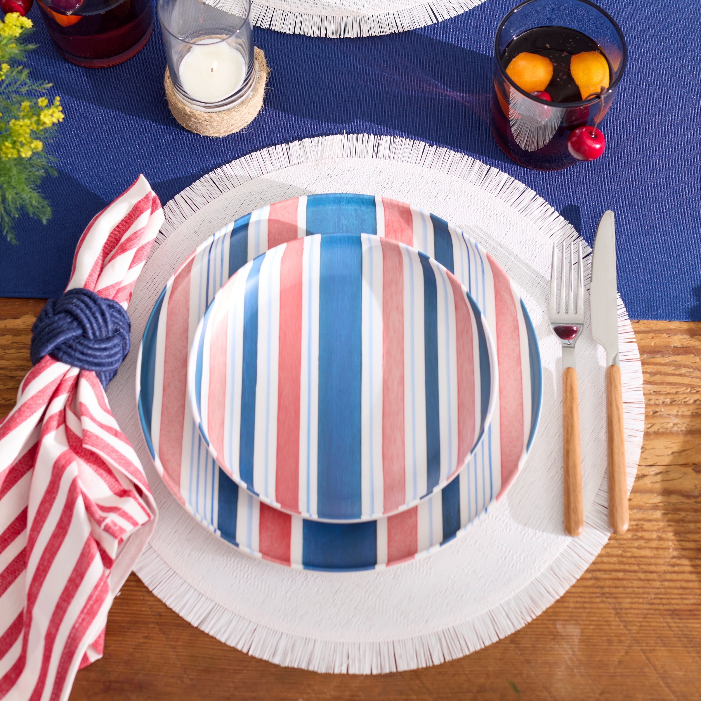 Lenox Heritage Lenox Heritage 24 Seven Melamine Stripe 12-Piece Dinnerware Set - Image 7