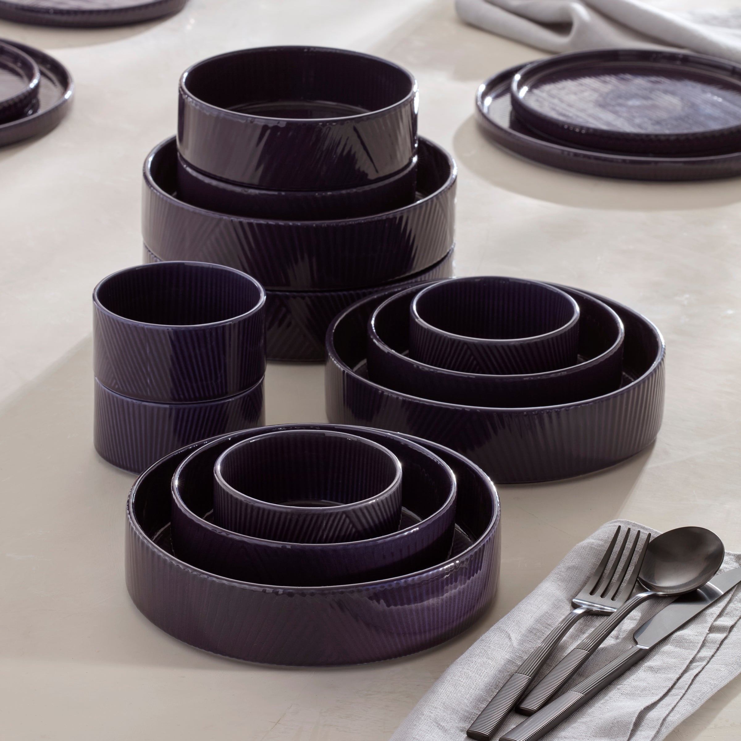Lenox Heritage Lenox Heritage Modulus Nightshade 12-Piece Bowl Set