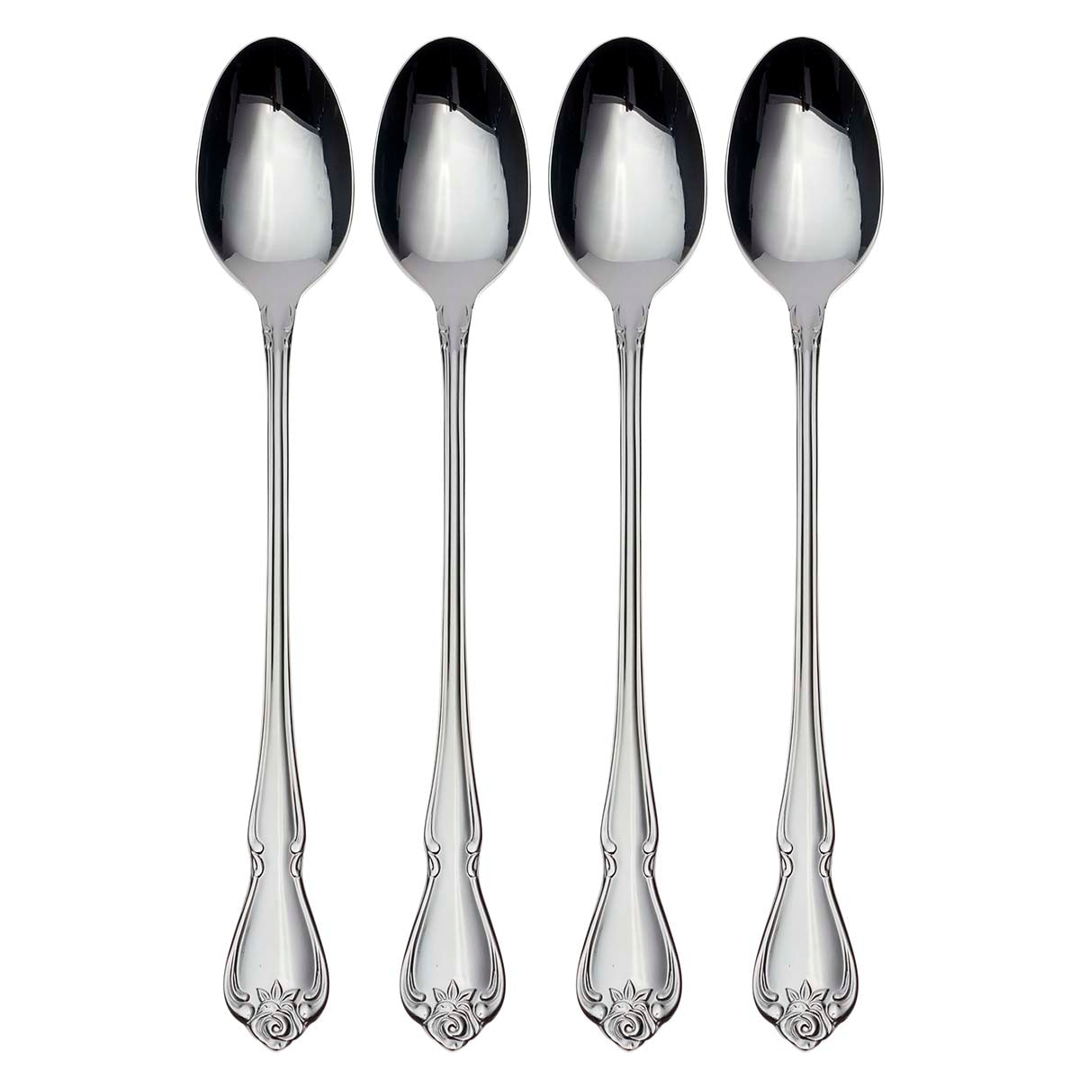Lenox Heritage Lenox Heritage True Rose Everyday Flatware Tall Drink Spoons, Set Of 4