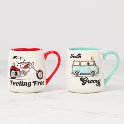 Lenox Heritage Lenox Heritage Peanuts Mugs Groovy-Feeling Free, Set of 2