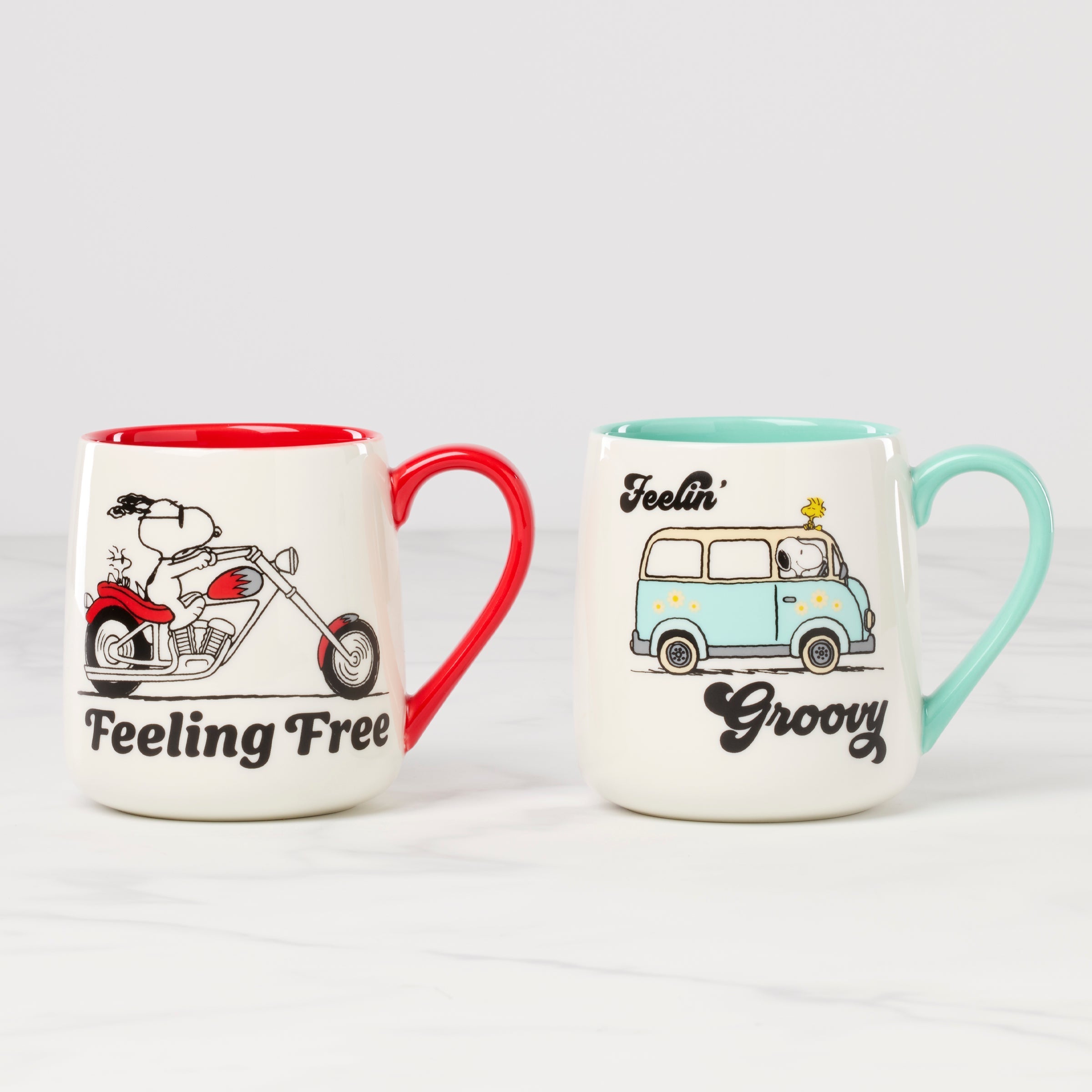 Lenox Heritage Lenox Heritage Peanuts Mugs Groovy-Feeling Free, Set of 2