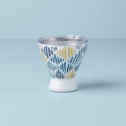 Lenox Heritage Lenox Heritage Blue Bay Ikat Stainless Steel Cocktail Tumbler