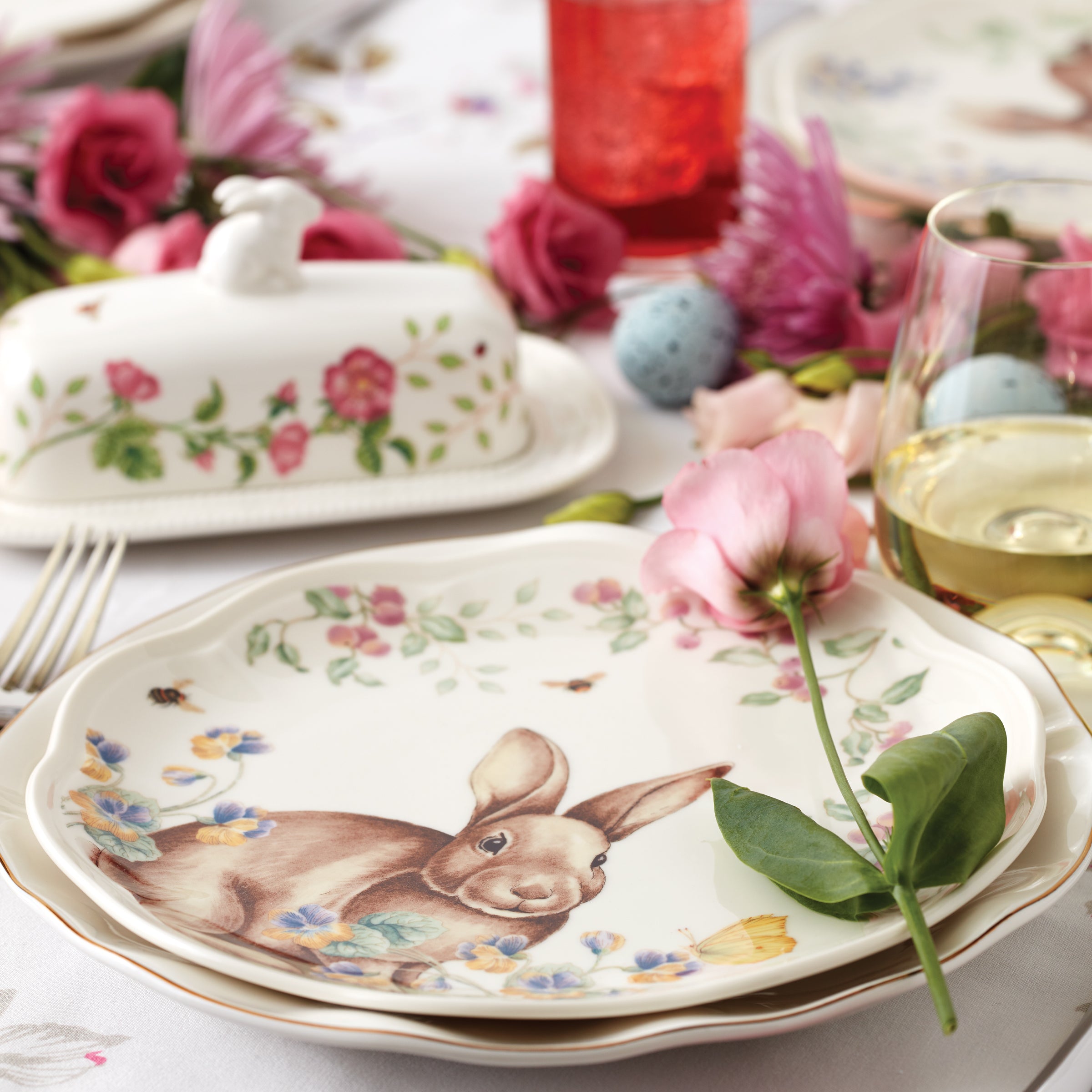 Lenox Heritage Lenox Heritage Butterfly Meadow Bunny Accent Plates, Set of 4 - Image 7
