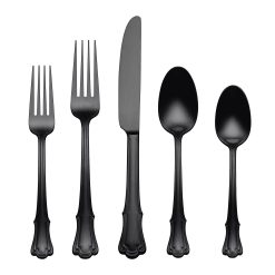 Lenox Heritage Lenox Heritage James Street Black Satin 20-Piece Flatware Set