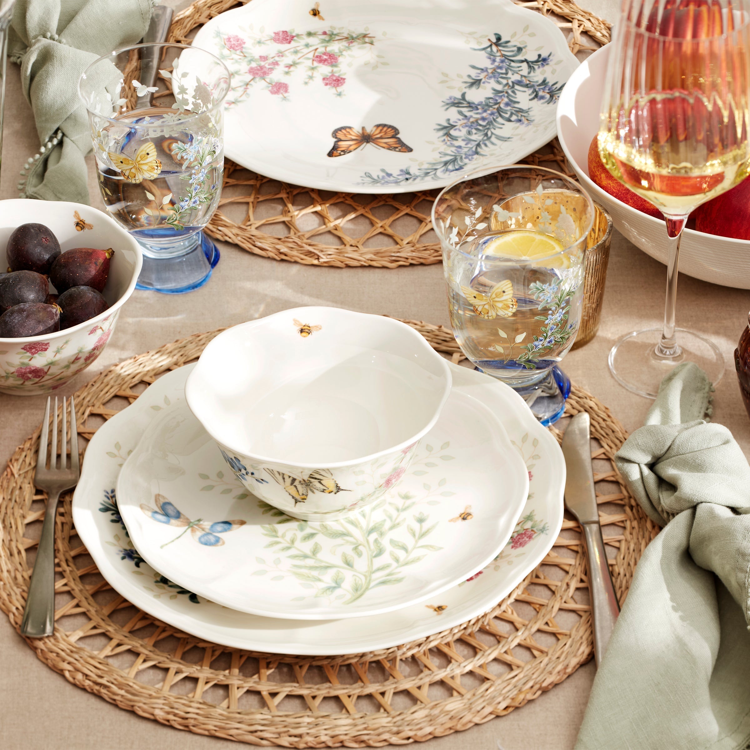 Lenox Heritage Lenox Heritage Butterfly Meadow Herbs Dinner Plates, Set of 4 - Image 5