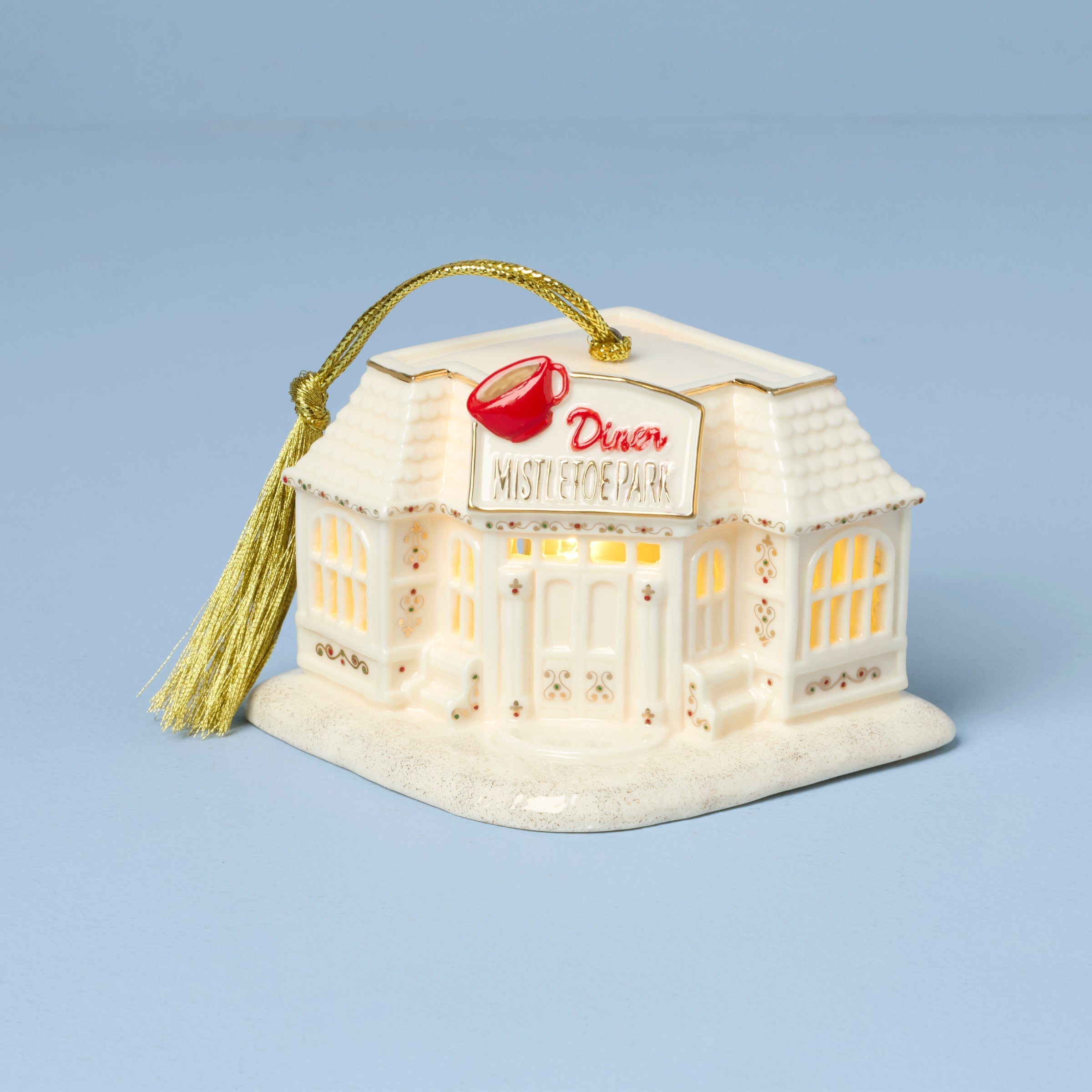 Lenox Heritage Lenox Heritage Mistletoe Park Diner Lit Ornament - Image 2