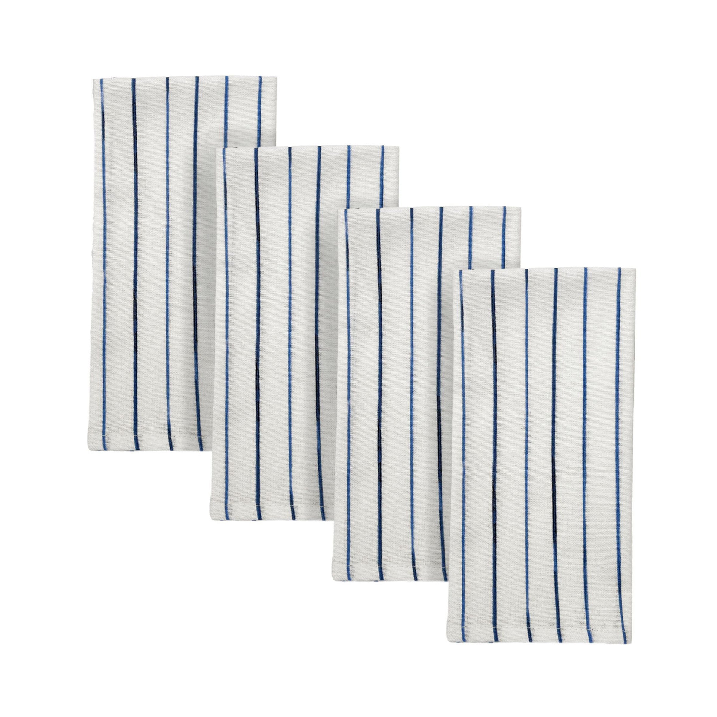 Lenox Heritage Lenox Heritage Blue Bay Stripe Dinner Napkins, Set of 4