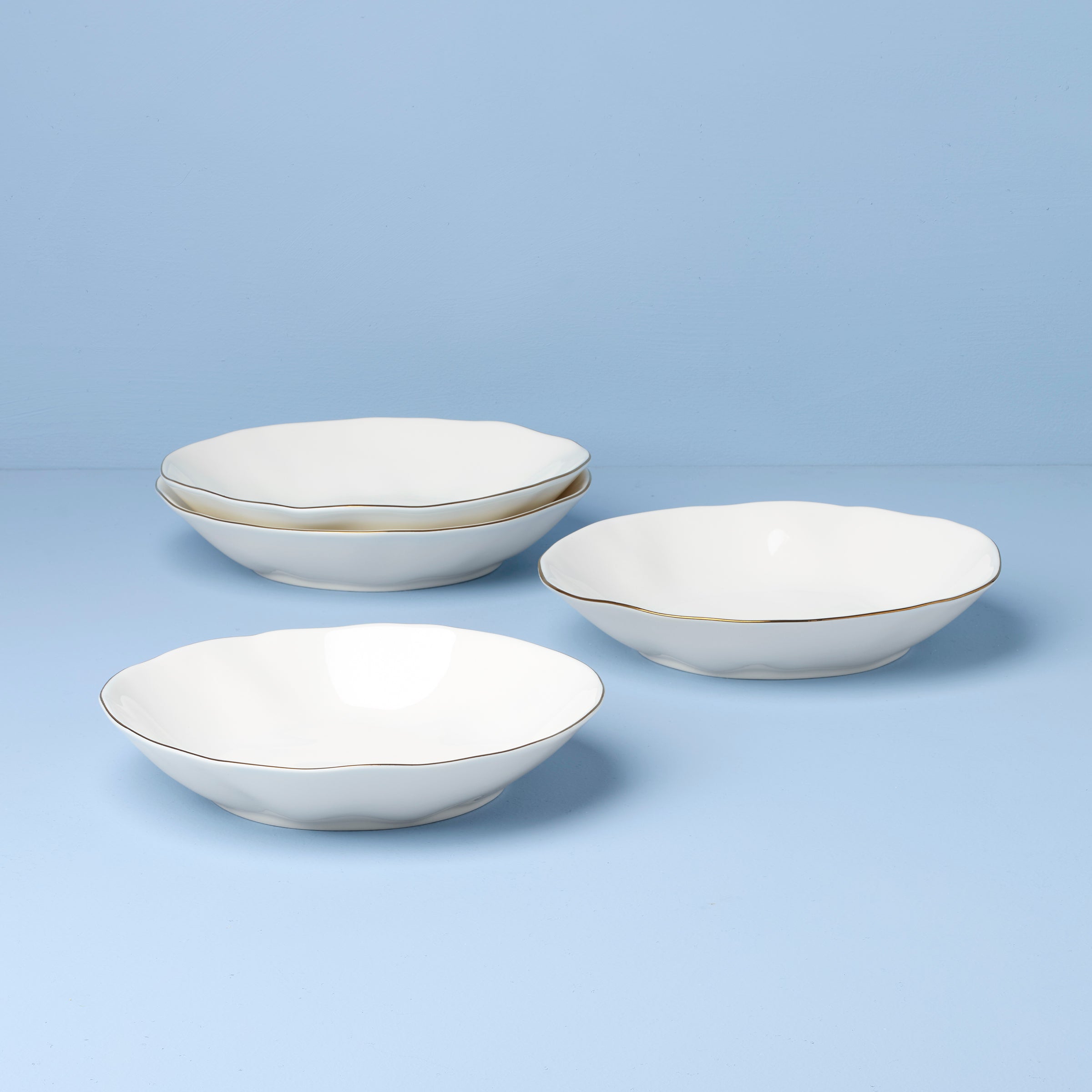 Lenox Heritage Lenox Heritage Blue Bay White Pasta Bowls, Set of 4