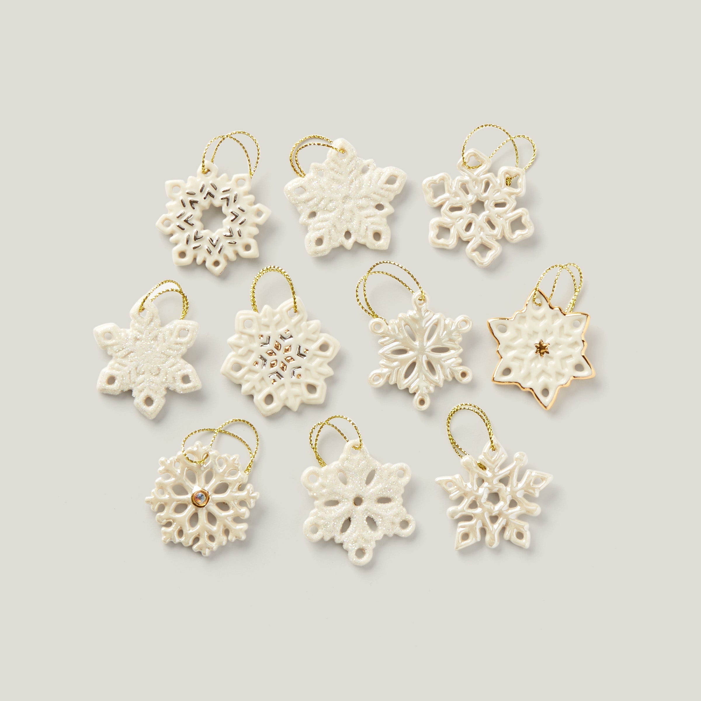 Lenox Heritage Lenox Heritage Snowflake 10-Piece Mini Ornament Set