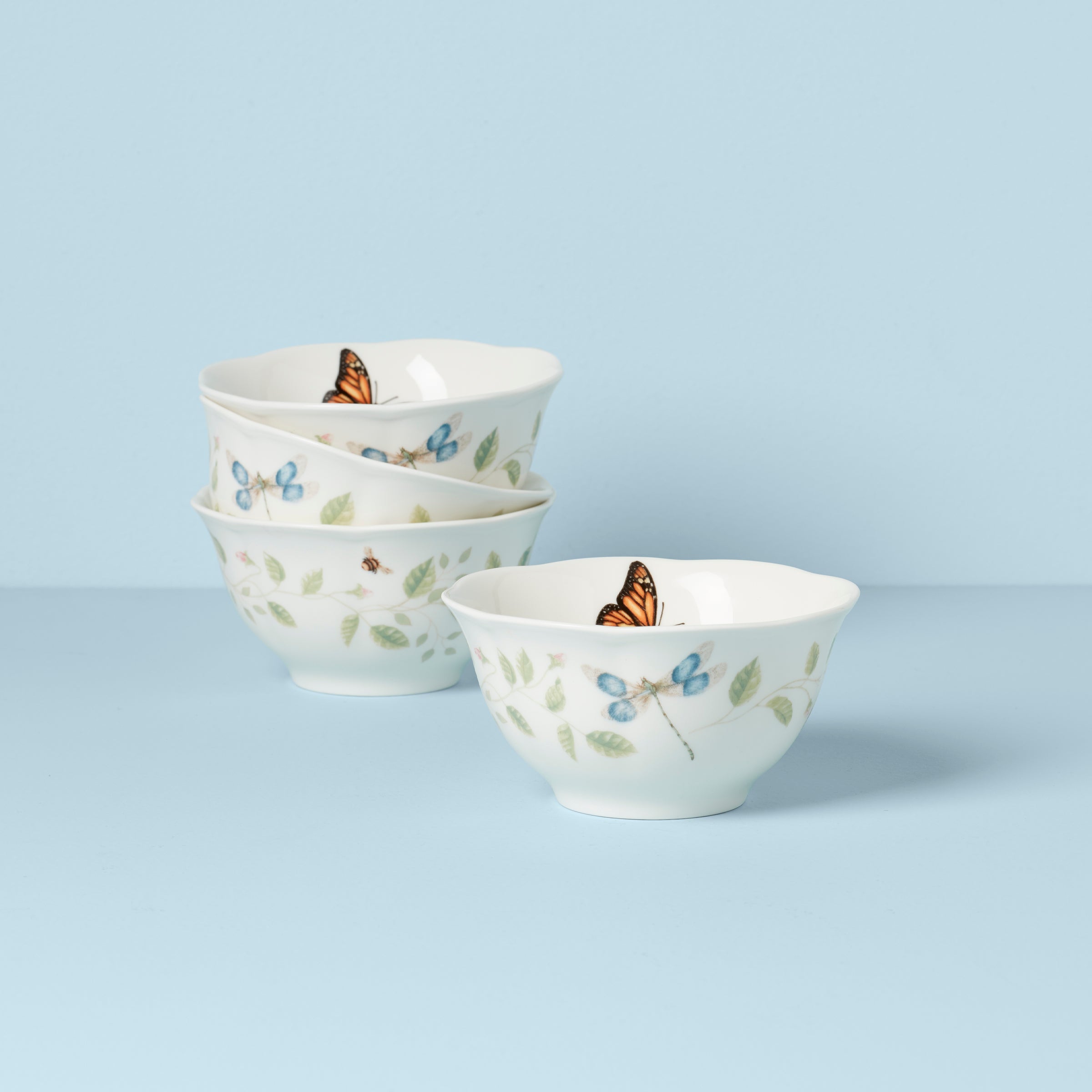 Lenox Heritage Lenox Heritage Butterfly Meadow Vines Rice Bowls, Set of 4