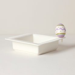 Lenox Heritage Lenox Heritage Profile Poppers Square Bowl & Easter Egg Set