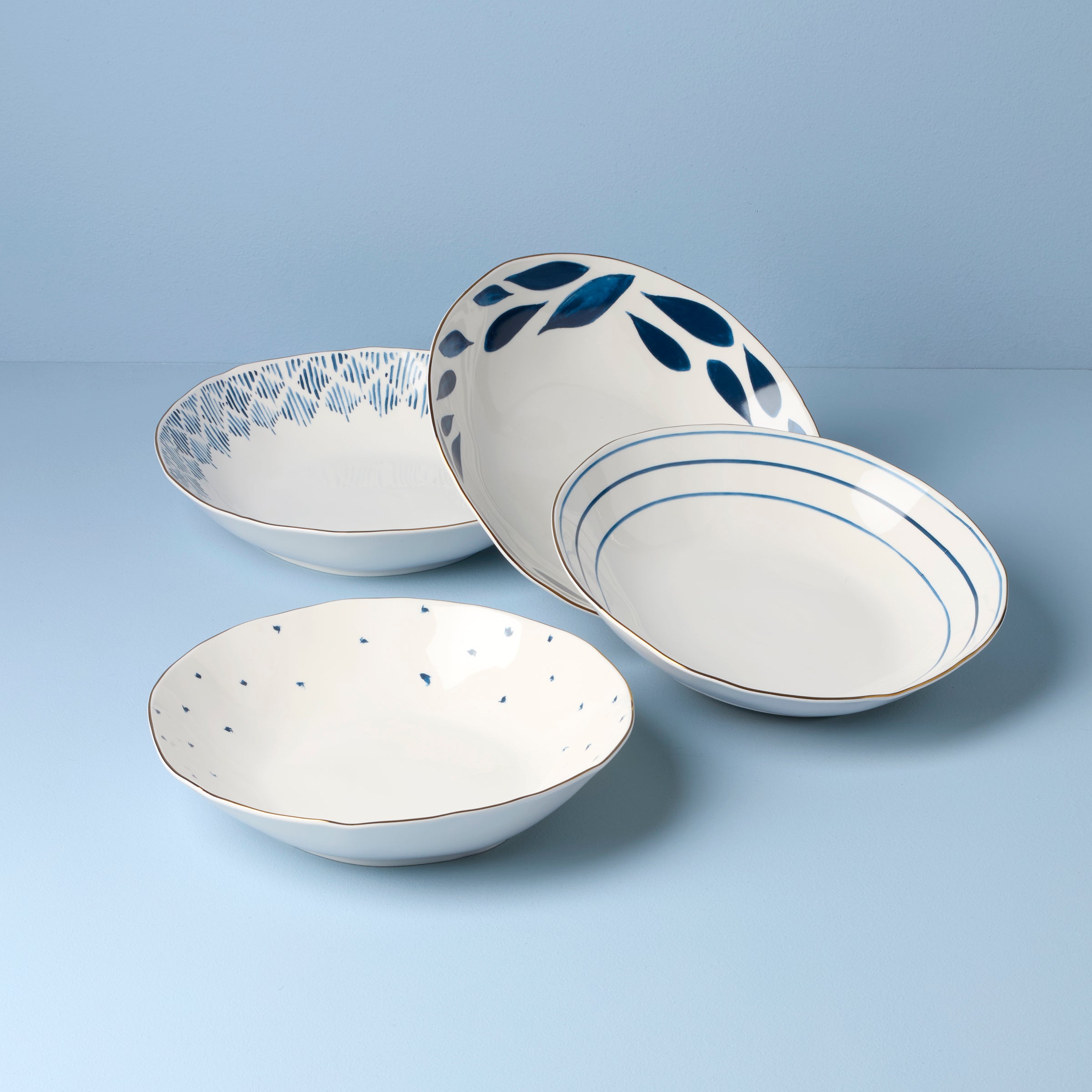 Lenox Heritage Lenox Heritage Blue Bay Dinner Bowls, Set of 4