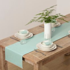 Lenox Heritage Lenox Heritage French Perle Solid Ice Blue 14x90 Table Runner