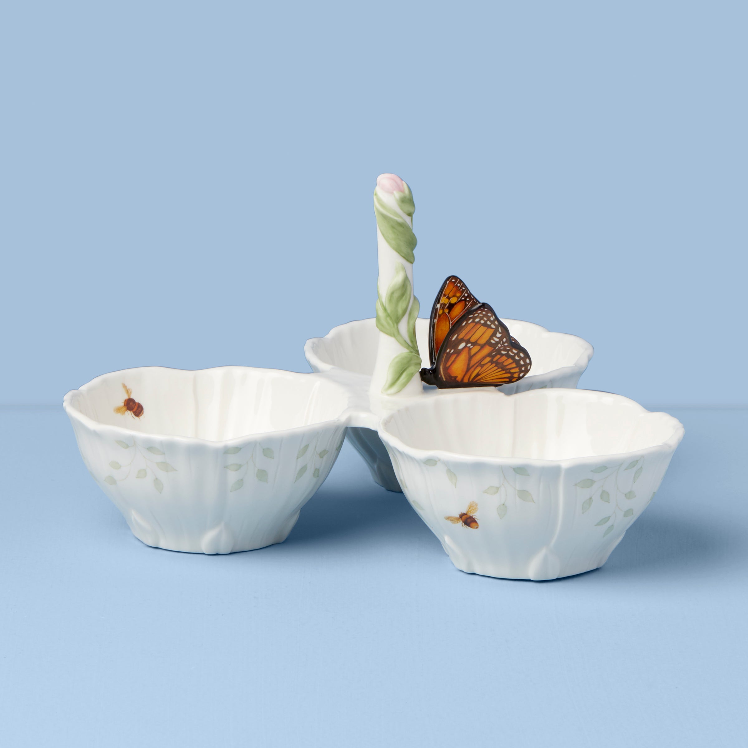 Lenox Heritage Lenox Heritage Butterfly Meadow Floral 3-Section Server
