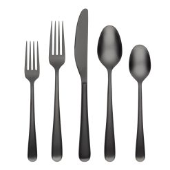 Lenox Heritage Lenox Heritage Rafael Black Satin 20-Piece Flatware Set