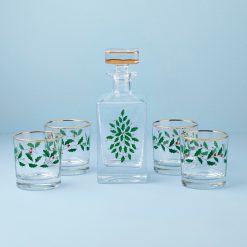 Lenox Heritage Lenox Heritage Holiday 5-Piece Decanter & Whiskey Glass Set
