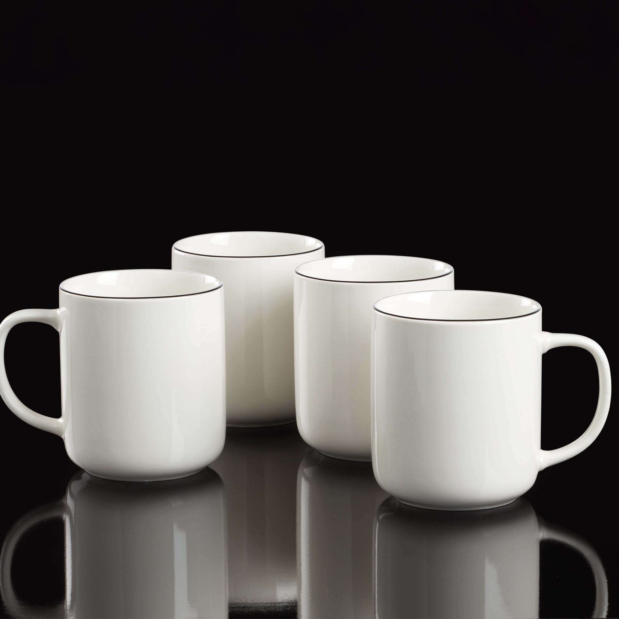 Lenox Heritage Lenox Heritage 24 Seven Black Rim Mugs, Set of 4 - Image 2