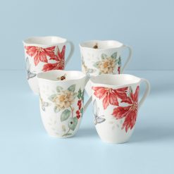 Lenox Heritage Lenox Heritage Butterfly Meadow Holiday Mugs, Set of 4